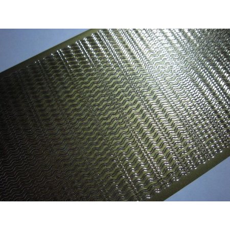 Sticker Stickers, wave edges, fine, gold-gold, 10x23cm.
