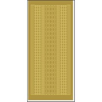 Sticker, Ränder, Blumen und Herzchen, gold.