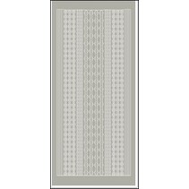 Sticker, Ränder, Blumen und Herzchen, silber.