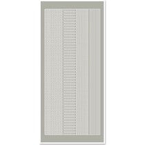 Autocollants, les marges étroites, gris argenté, taille 10x23cm