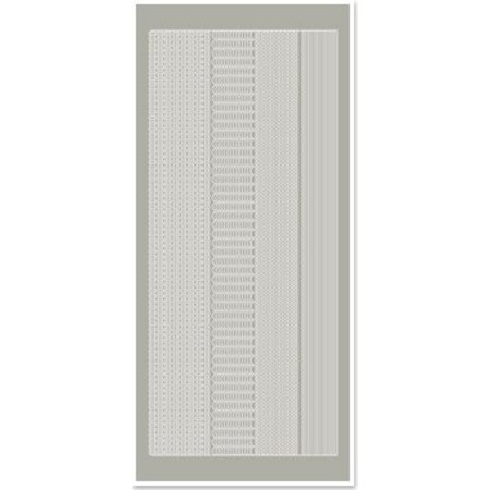 Sticker Adesivi, margini stretti, grigio-argento, dimensioni 10x23cm