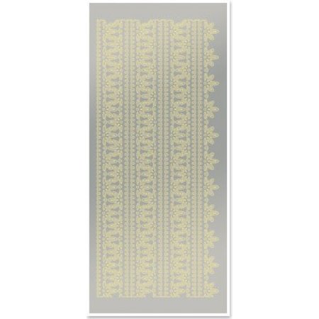 Sticker Autocollants, les bords supérieurs 1, grand, feuille d'or, miroir d'argent, la taille 10x23cm.