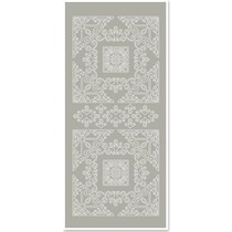 Stickers, Large corner 1, silver-gray, size 10x23cm