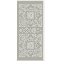Stickers, Large corner 1, silver-gray, size 10x23cm