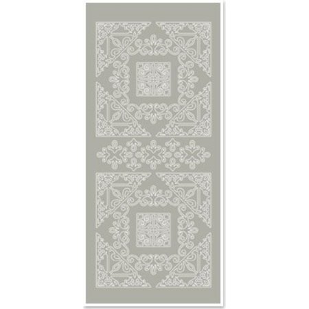 Sticker Adesivi, Grande angolo 1, grigio-argento, dimensioni 10x23cm