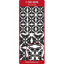 Ziersticker, Ornamento de canto em ouro, 10x23cm.