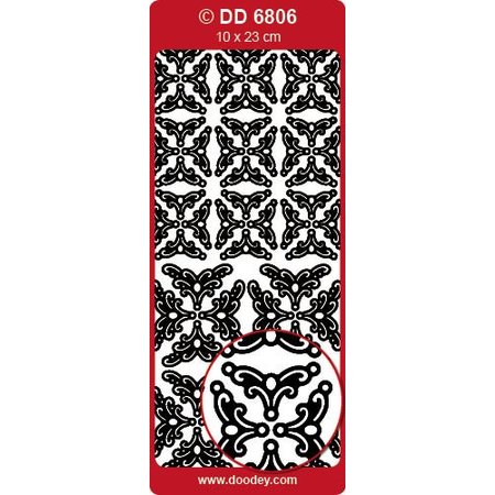 Sticker Ziersticker, angolo ornamento in oro, 10x23cm.