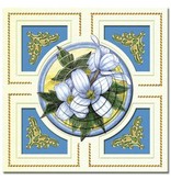 Sticker Ziersticker, angolo ornamento in oro, 10x23cm.