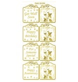 Sticker L'ensemble comprend 6 modèles de casquettes différentes en or, 10x23cm.