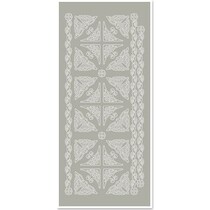 Des autocollants, des angles et des arêtes, gris argenté, taille 10x23cm