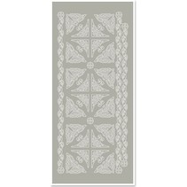 Stickers, corners and edges, silver-gray, size 10x23cm