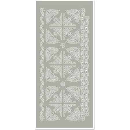 Sticker Stickers, corners and edges, silver-gray, size 10x23cm