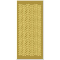Klistermærker, Kniplingeborten, brede, guld-guld, str. 10x23cm