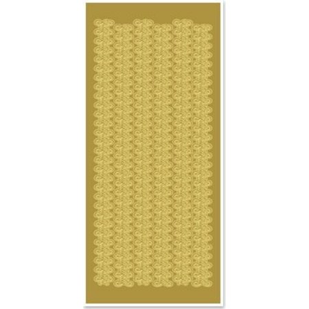 Sticker Pegatinas, bordes de encaje, amplia, oro, oro, tamaño 10x23cm