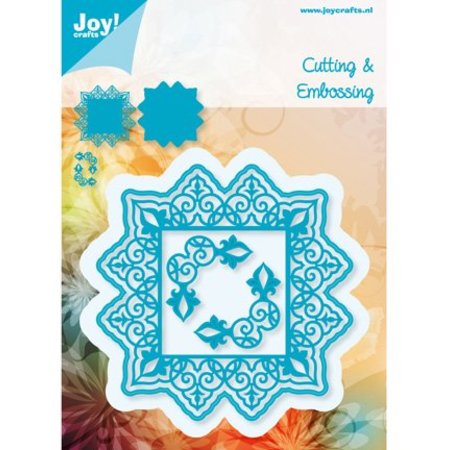 Joy!Crafts und JM Creation Kutte og prege sjablonger, firkantet + 2 hjørne