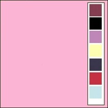 Linne 240gr de carton., 10 pages, 13,5 x27cm, rose.