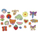 Kinder Bastelsets / Kids Craft Kits Schaumstoffstempel mit lustigen Motiven, 20 verschiedene