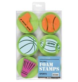 Kinder Bastelsets / Kids Craft Kits Stempel lavet af skumgummi: Sport, i alt 12 designs