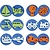 Kinder Bastelsets / Kids Craft Kits Stempel af skumgummi: transport, i alt 12 designs