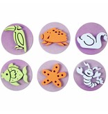 Kinder Bastelsets / Kids Craft Kits Stempel lavet af skumgummi: Zoo, i alt 12 designs