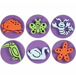 Kinder Bastelsets / Kids Craft Kits Stempel lavet af skumgummi: Zoo, i alt 12 designs