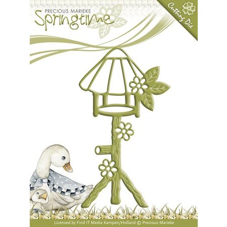 Precious Marieke Stampen en Embossing stencil, Birdhouse