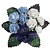 Embellishments / Verzierungen Mini-bouquets, h'blau, d'bleu, blanc