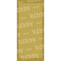 Klistermærker, grænser, små cirkler, guld-guld, str. 10x23cm