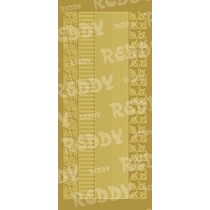 Sticker, Ränder u. Ecken, klein, gold-gold, Format 10x23cm