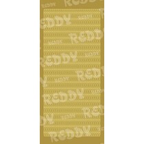 Pegatinas, bordes de onda, oro oro, tamaño 10x23cm