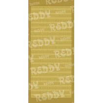 Stickers, golf randen, goud-goud, formaat 10x23cm