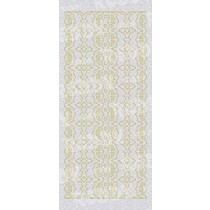 Stickers, pearl edges m. 1 lace pattern, gold-silver pearl, size 10x23cm