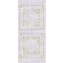 Pegatinas, la madre-de-marco, cuadrado w., Oro, plata y perlas, tamaño 10x23cm