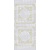 Sticker Sticker, Perlmutt-Rahmen, quadr., gold-perlmutt-silber, Format 10x23cm