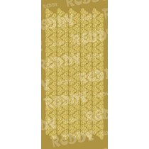 Klistermærker, trekant kanter, brede, guld-guld, str. 10x23cm