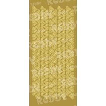 Pegatinas, bordes de triángulo, amplio, oro, oro, tamaño 10x23cm