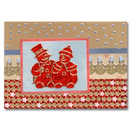 Sticker Glitter Stickers: leuke sneeuwmannen in zilver / goud