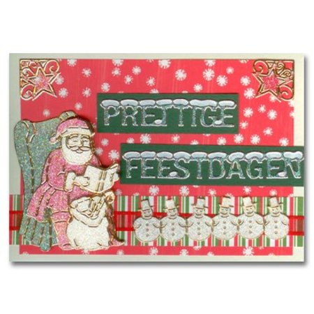 Sticker Glitter Stickers: søte snømenn i sølv / gull