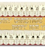 Sticker Glitter Stickers: pupazzi di neve svegli in argento / oro