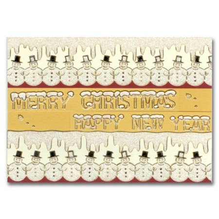 Sticker Glitter Pegatinas: muñecos de nieve lindos en plata / oro