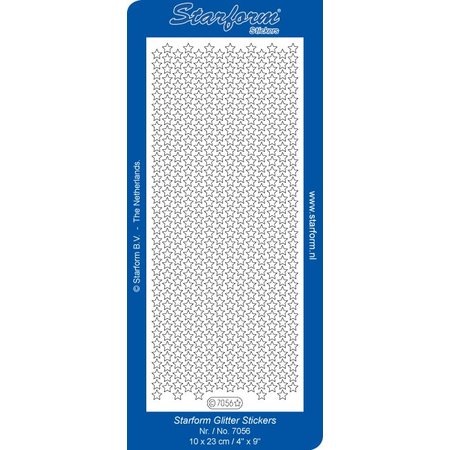 Sticker Glitter Stickers: Glitter plata / oro