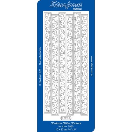 Sticker Glitter Sticker: Transp Glitter / goud