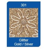 Sticker Pegatinas de resplandor: Transp Glitter / Oro