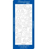 Sticker Autocollants Glitter Glitter: argent / or