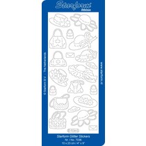 Glitter Stickers: Glitter zilver / goud