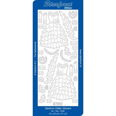 Sticker Glitter Stickers: Glitter silver / gold