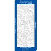Glitter Stickers: Glitter plata / oro