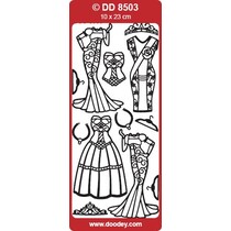 Decorative sticker set "Mode", gold