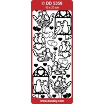 Ziersticker turtelduene gull