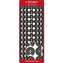 Etiqueta engomada decorativa, top de encaje de oro